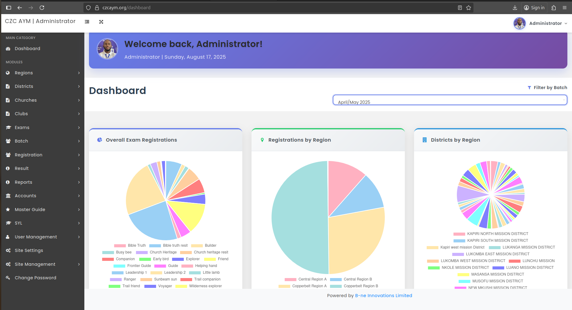 Church Exam Records Management System